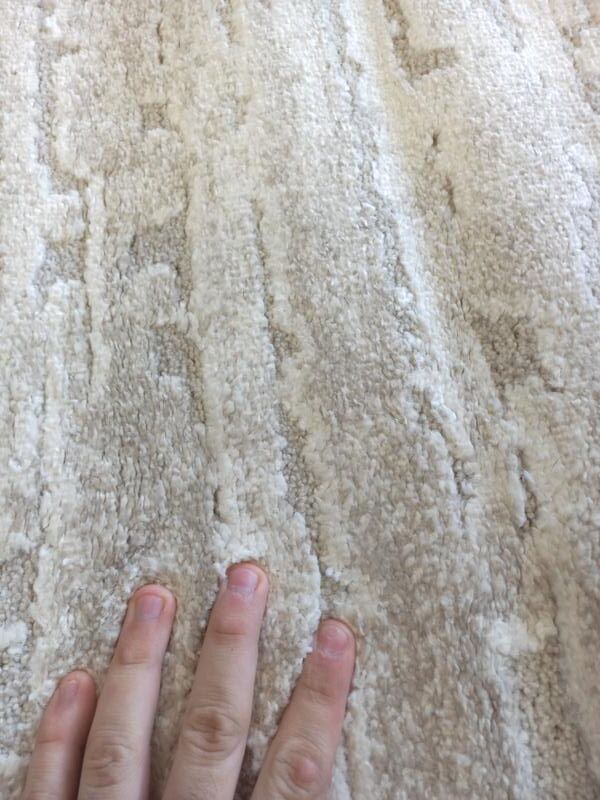 Super Soft Feel Cream Beige Horizontal Desire 14mm Thick Contemporary Floor Area Rugs