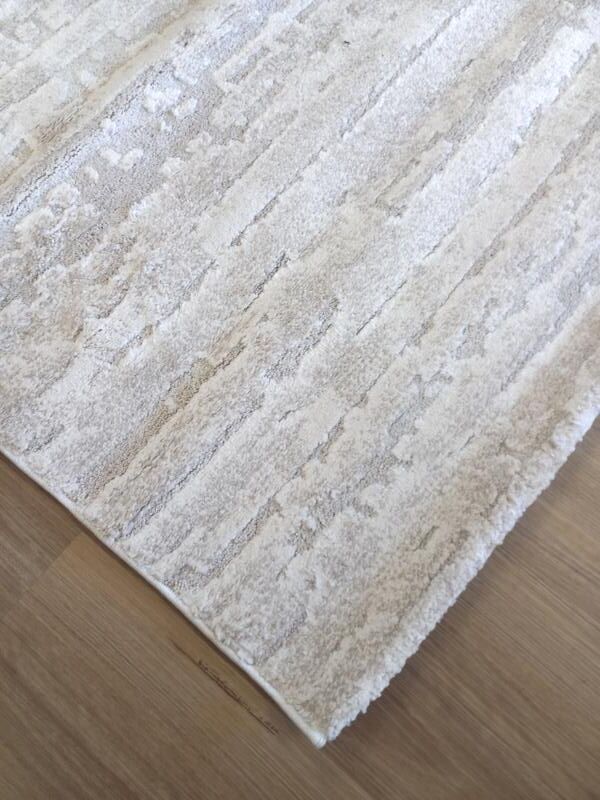 Super Soft Feel Cream Beige Horizontal Desire 14mm Thick Contemporary Floor Area Rugs