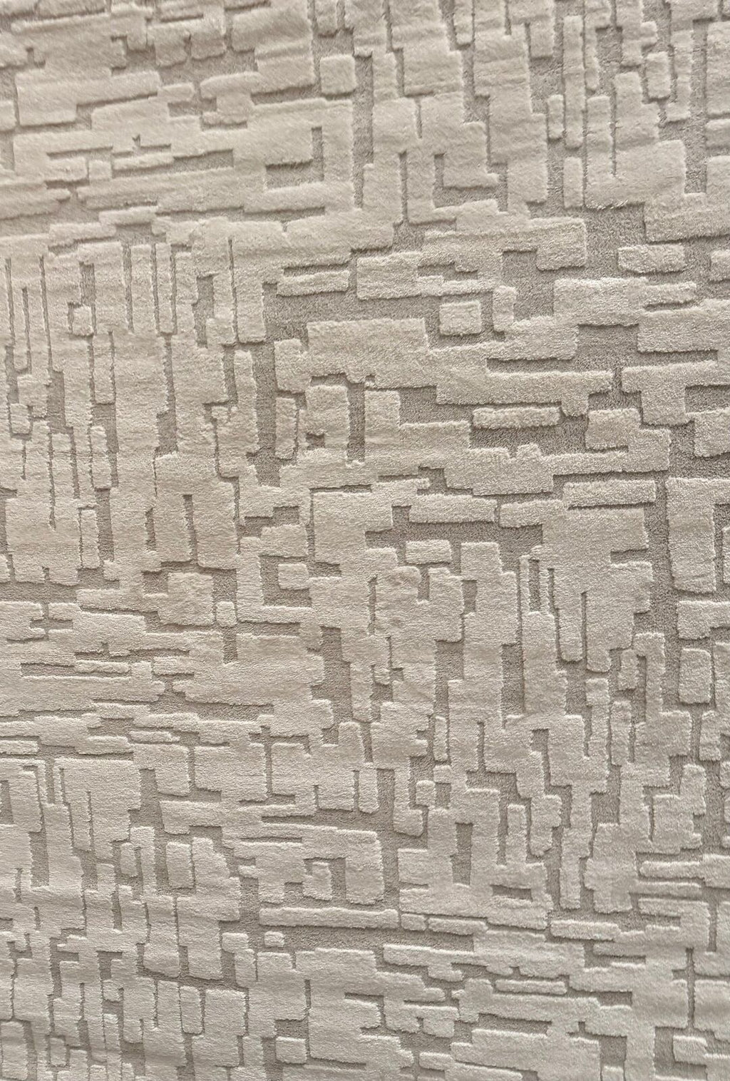 Super Soft Feel Cream Beige Maze Desire 14mm Thick Contemporary Floor Area Rugs