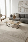 Super Soft Feel Cream Beige Mirror Desire 14mm Thick Contemporary Floor Area Rugs
