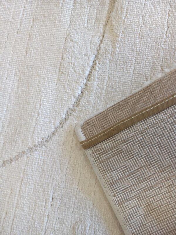 Super Soft Feel Cream Beige Lines Desire 14mm Thick Contemporary Floor Area Rugs