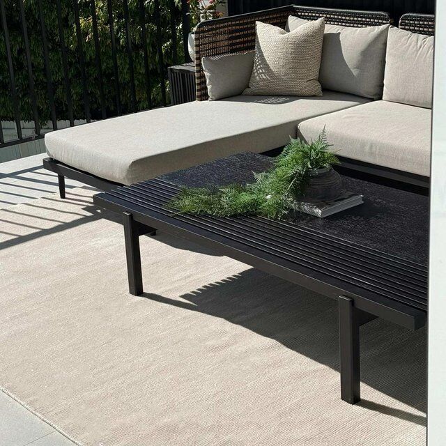 Luxury Indoor Outdoor Recycled Polyester Haven Cream Floor Rug