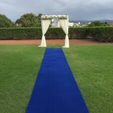 Hire of Blue Carpet 1.2m x 6m, 8m, 10m or 12m Long for Weddings or Events