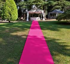 Hire of Pink Carpet 1.2m x 6m, 8m, 10m or 12m long for Weddings or Events