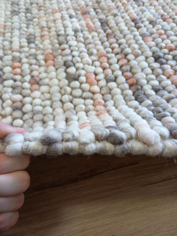 Soft Feel Arlo Ball Pile Rust Multi 20mm Thick Wool n Nylon Floor Area Rugs