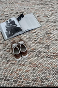 Soft Feel Arlo Ball Pile Rust Multi 20mm Thick Wool n Nylon Floor Area Rugs