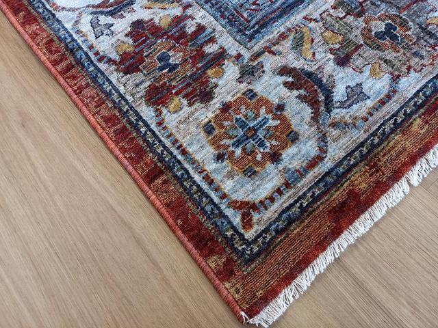 Persian Red Rust Allover Design High Quality Heat-Set Polypropylene Floor Area Rug