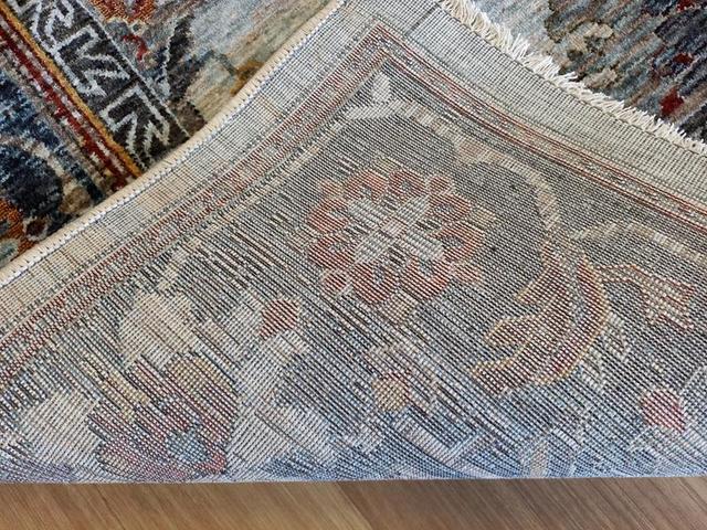 Persian Light Green Blue Allover Design High Quality Heat-Set Polypropylene Floor Area Rug