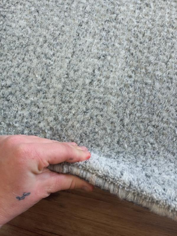 Hand-Loomed New Zealand Wool Luke Grey White 23mm Thick Area Floor Rug