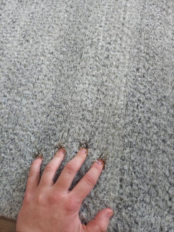 Hand-Loomed New Zealand Wool Luke Grey White 23mm Thick Area Floor Rug