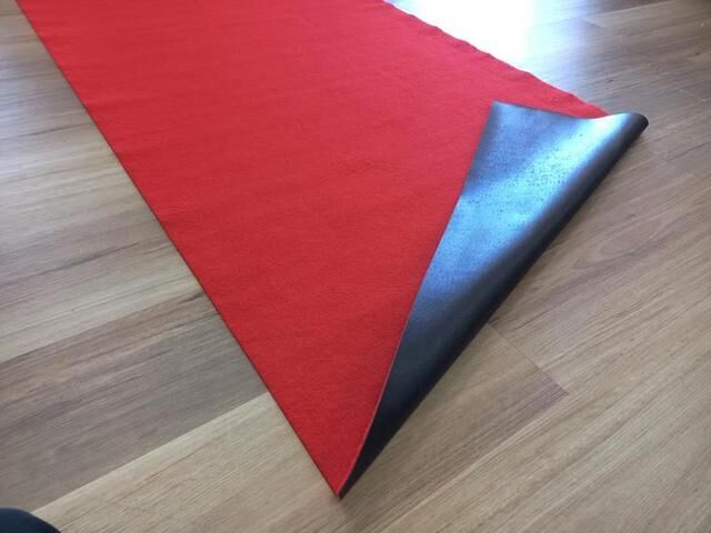Red Expo Hollywood Event Runners 1.2m x 6, 8, 10 or 12m Long for Wedding Aisles Rubber Backed