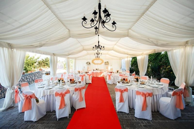 Red Expo Hollywood Event Runners 1.2m x 6, 8, 10 or 12m Long for Wedding Aisles Rubber Backed