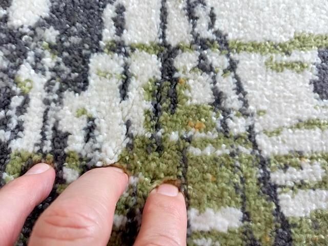 Rome Cream Green 14mm Thick Modern Design Floor Area Rugs