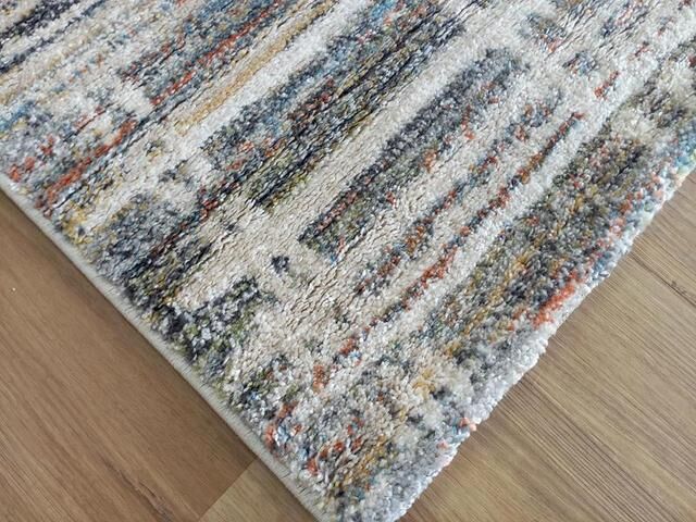 Rome Cream Blue 14mm Thick Modern Design Floor Area Rugs