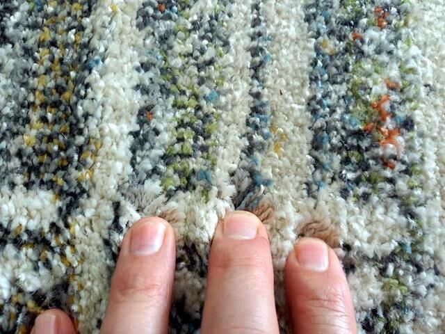Rome Cream Blue 14mm Thick Modern Design Floor Area Rugs