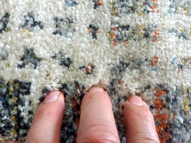 Rome Cream Blue 14mm Thick Modern Design Floor Area Rugs