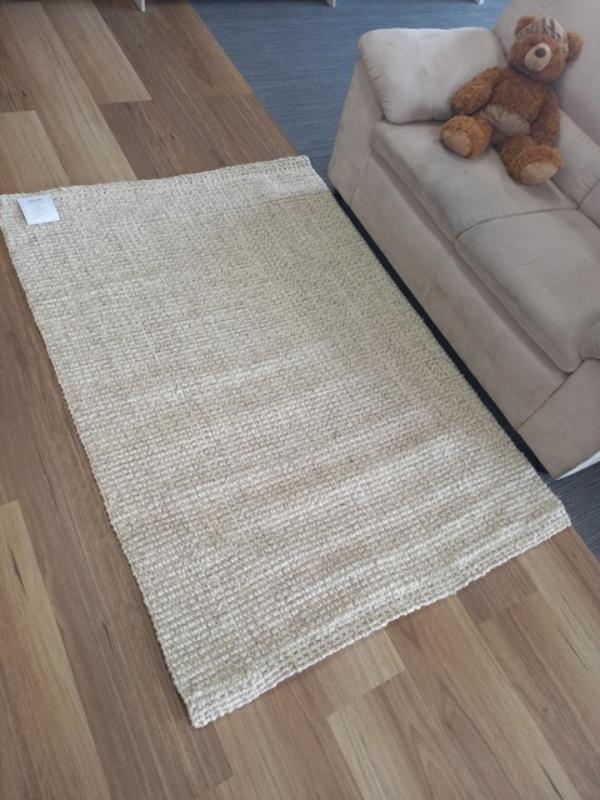 Natural Fiber Wool & Jute 11mm Thick Flat-weave Artisan Beach Floor Rug
