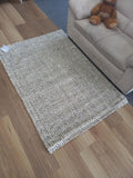 Natural Fiber Wool & Jute 11mm Thick Flat-weave Artisan Silver Floor Rug