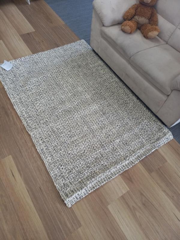 Natural Fiber Wool & Jute 11mm Thick Flat-weave Artisan Silver Floor Rug