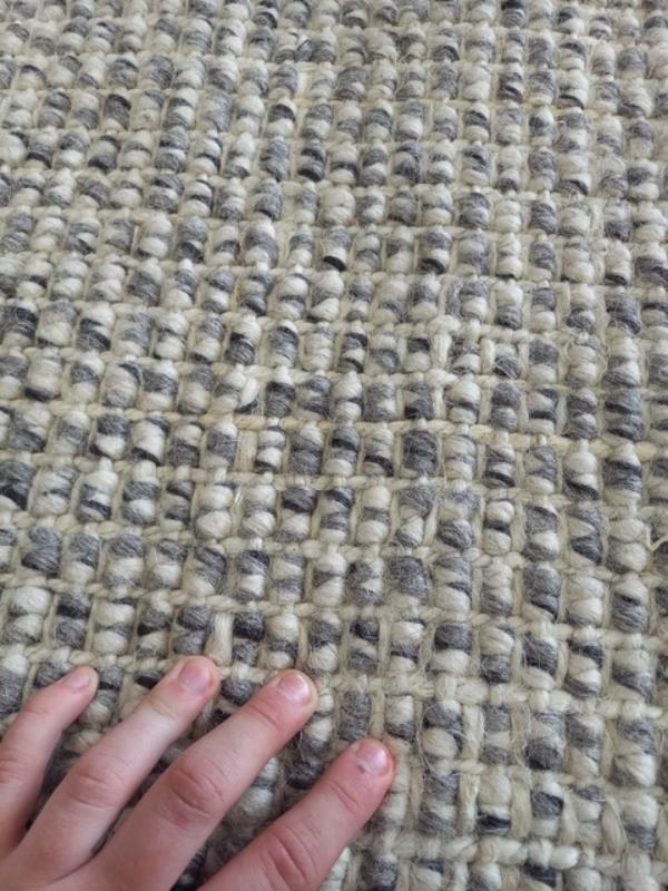 Natural Fiber Wool & Jute 11mm Thick Flat-weave Artisan Silver Floor Rug