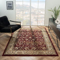 Crownmere 527 Red Persian Floral Vine Power Loomed Polypropylene Rug 14mm Thick