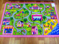 Street Road Rugs Pink Track Activity Playmats 100x150cm, 200x200cm, 200x290cm