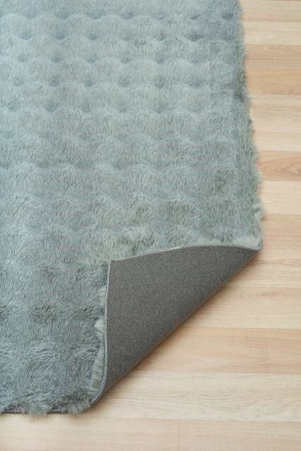 Super Soft Bubbly High Low Luxury Green Area Floor Rugs 25mm Thick