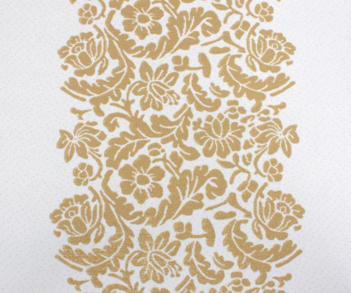 Event Wedding Gold White Floral Center Carpet Runner 100CM x 20m Roll Bulk Order