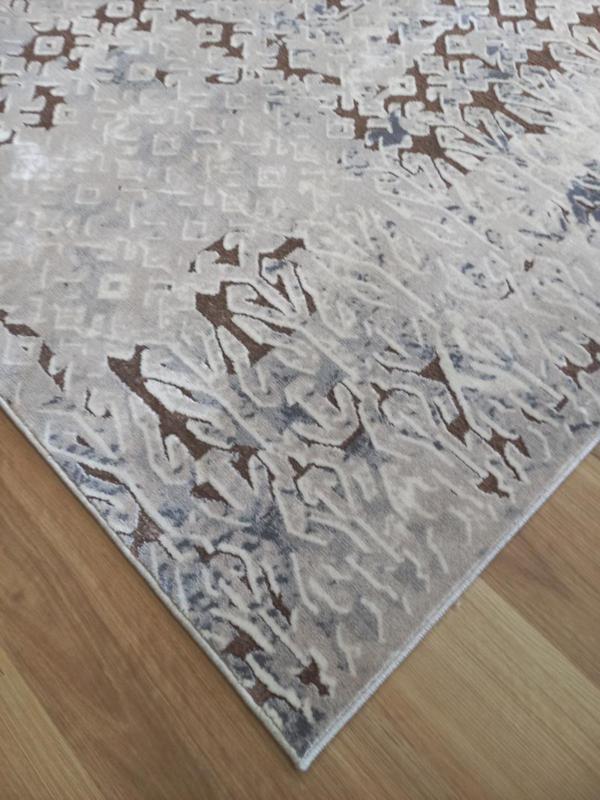 Modern Transitional Allover Design Dust Bone 11mm Thick Super Soft Floor Area Rugs