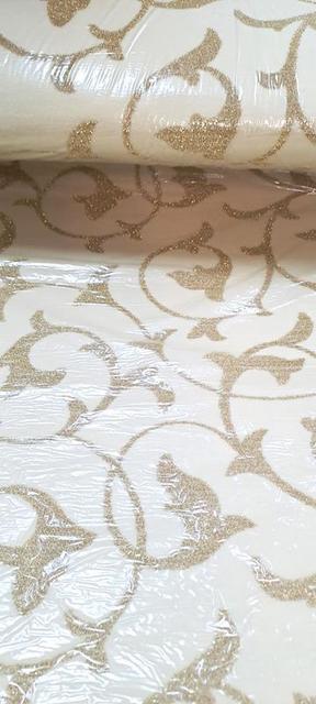 Event Wedding Riviera Cream Gold Shimmer Carpet Runner 100cm x 20m Roll Bulk Order