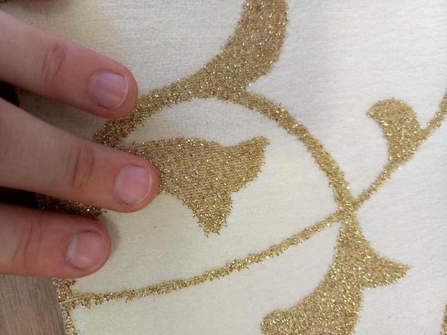 Event Wedding Riviera Cream Gold Shimmer Carpet Runner 100cm x 20m Roll Bulk Order