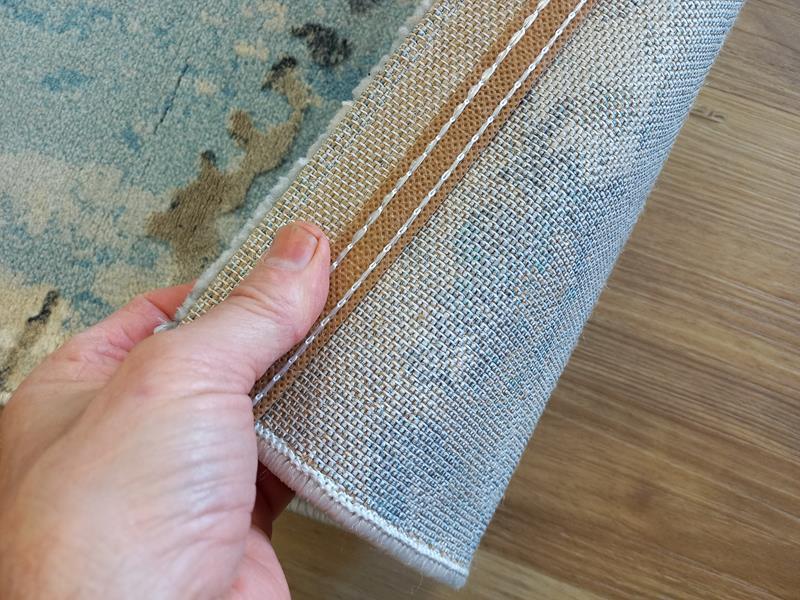 Super Soft Feel Fibers Marble Blue Black Delight 9mm Thick Abstract Floor Area Rugs