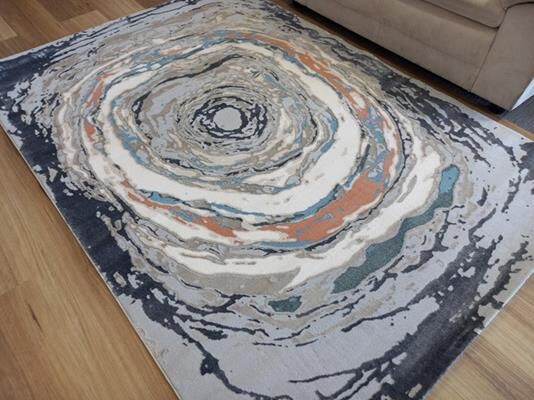 Super Soft Feel Fibers Thumb Multi Coloured Delight 9mm Thick Abstract Floor Area Rugs