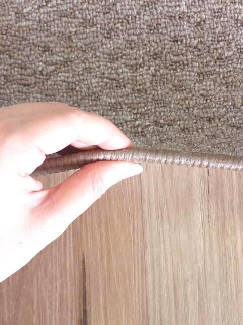 Clearance Carpet Hall Runner 80cm wide Plain Taupe Rubber Backed