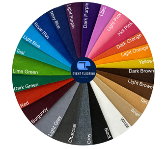 Gala Event Carpet Choose the Colour 2m wide 6mm Thick 30m Roll Bulk Order - Online Only