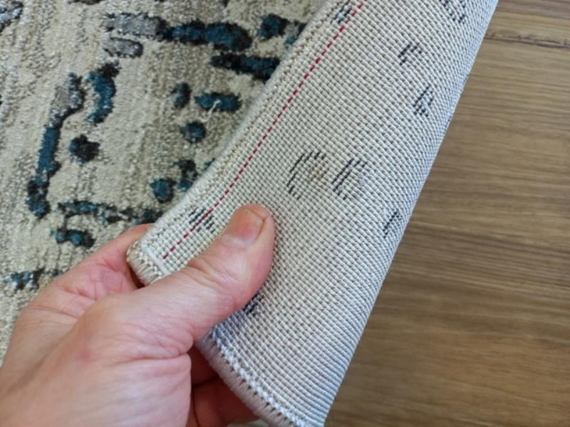 Super Soft Feel Fibers Worn Look Vienna Grey Blue 9mm Thick Abstract Floor Area Rugs